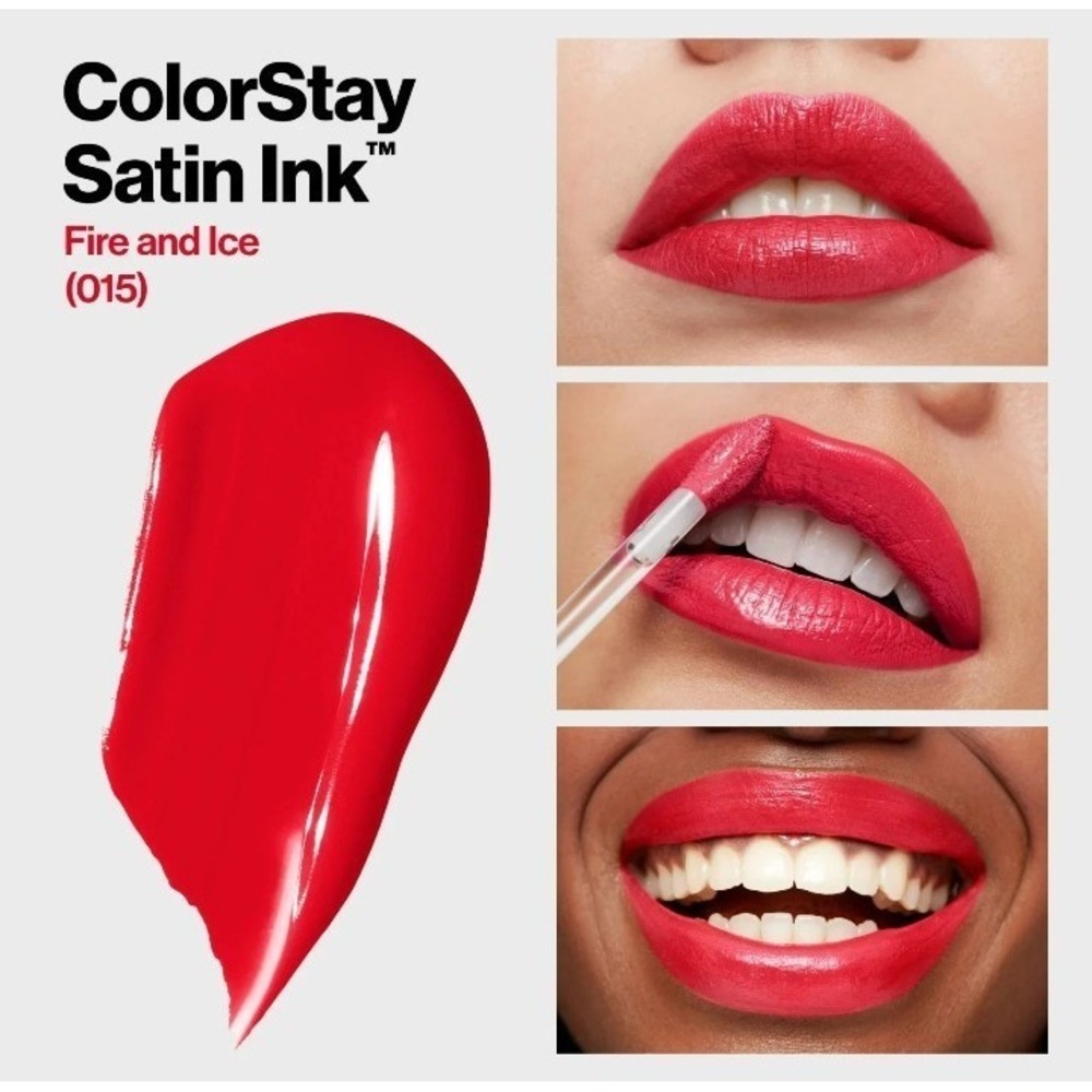 (3 PACK) Revlon ColorStay Satin Ink Liquid Lipstick - 015 FIRE &‎ ICE - Picture 5 of 5